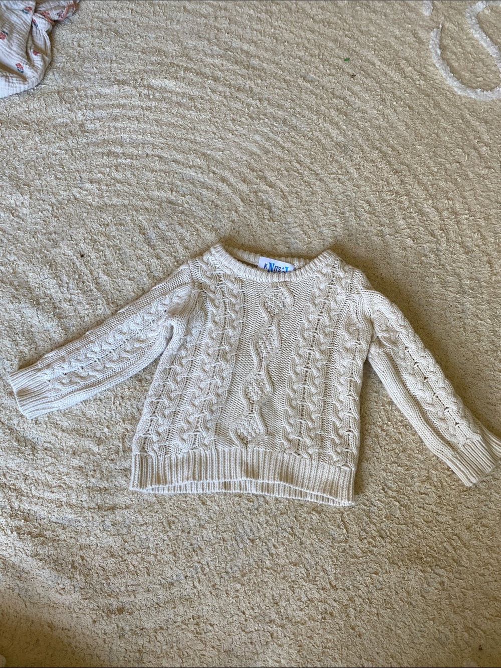 Cream Cable Knit Women's Sweater